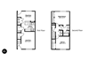2 bedroom 2 bath A1 Townhome 2 bedroom 2 bath A1 2D Townhome, Crawford Square Apartments, Pittsburgh, PA